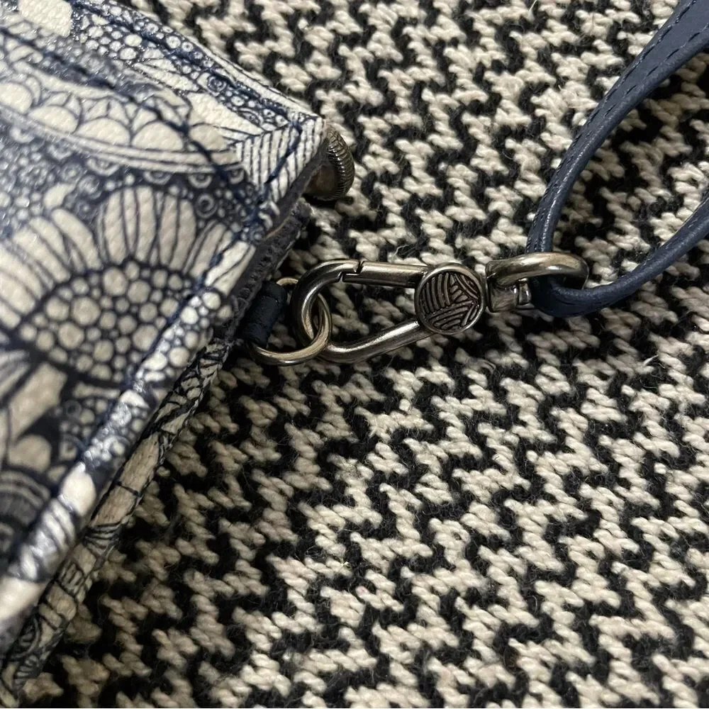 Sakroots Olympic Navy Floral Crossbody Phone Holder Wallet